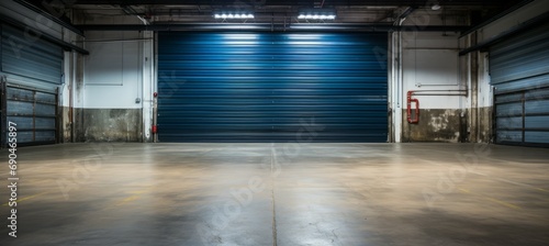 Garage building interior. Generative AI technology.