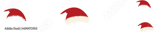 Santa Claus's red hat isolated or transparent background vector and PNG