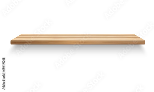 Vector wood table perspective view wooden desk surface