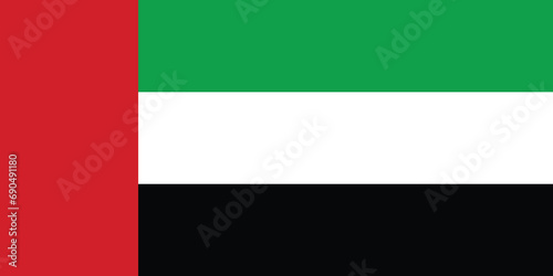 Flag Of United Arab Emirates, United Arab Emirates flag vector illustration, National flag of United Arab Emirates, United Arab Emirates flag.