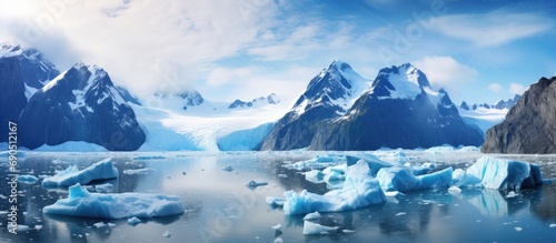 Kenai Fjords National Park in Alaska has a blue glacier.