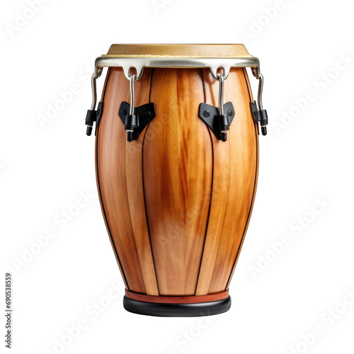 Conga Drum Isolated on Transparent or White Background, PNG