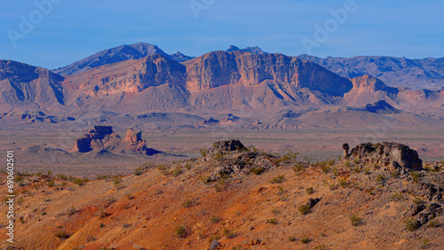 The typical landscape with red rocks and sandstones in the Arizona Desert - travel photography