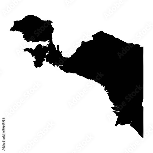 Western New Guinea map, region of Indonesia. Vector illustration.