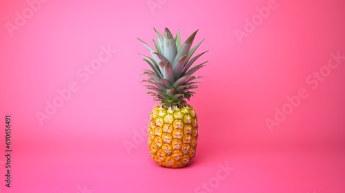 pineapple on pink background.
