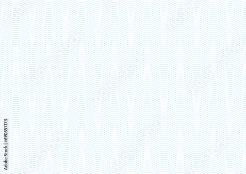 Abstract guilloche pattern, blue wavy line background for digital certificate, diploma, formal document. Vector 