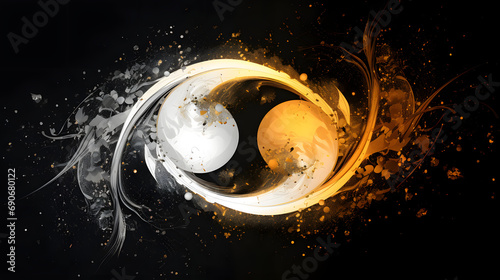 yin yang abstract background