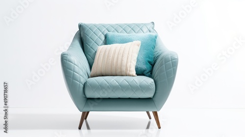 interior design projects with a colored armchair bag on a pristine white background. A trendy, unique accessory to enhance modern home decor.