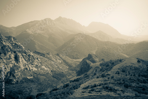 mountain landscape at Babia y Luna natural park - a view from Puerto de Ventana, province of León, Castile and Leon, Spain