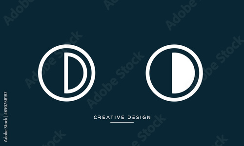 OD or DO Alphabet letters logo monogram
