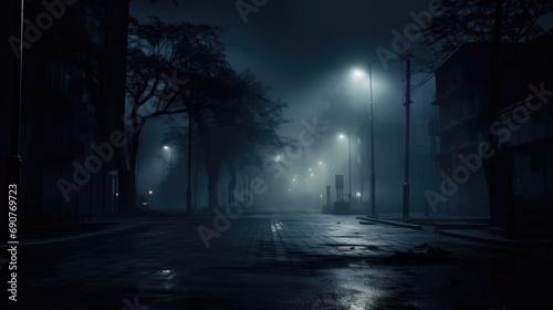 Alley fog night street city dark town urban wallpaper background