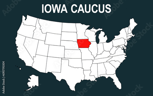 Iowa Caucus. Election year 2024.