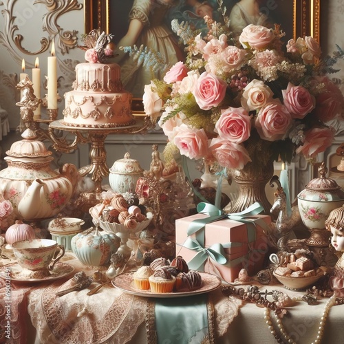 the romance with the rich and sentimental style of rococo