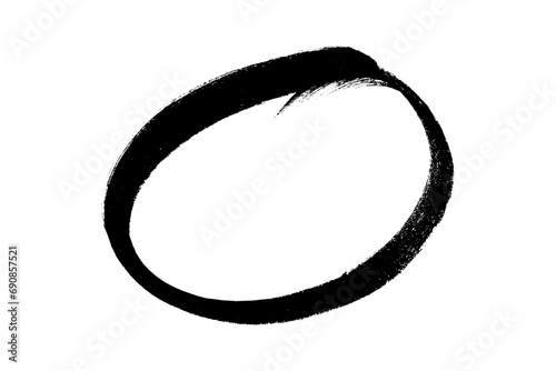 circle marker isolated on background. Marker circle hand drawn. 