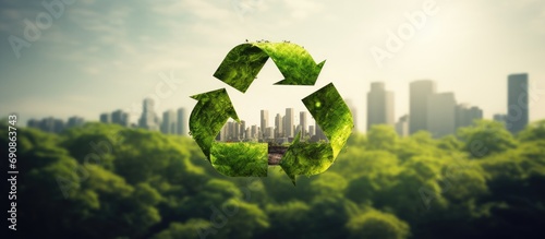 Circular economy icon symbolizes sustainable growth and reduced pollution for businesses.