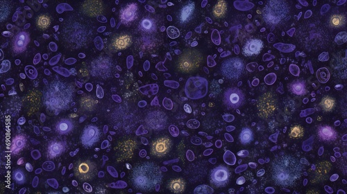 Microscopic view of cells and tissue in histology, representing medical and biological research