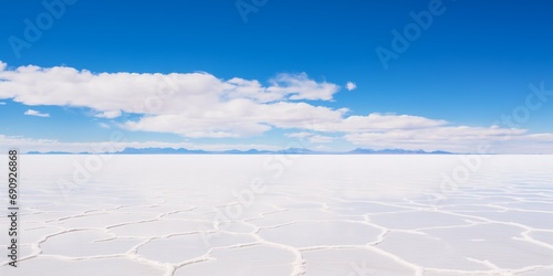 aerial view to Uyuni Salt Flat Bolivia