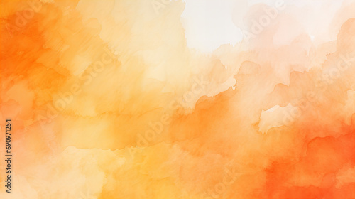 A abstract designed light orange and white watercolor background