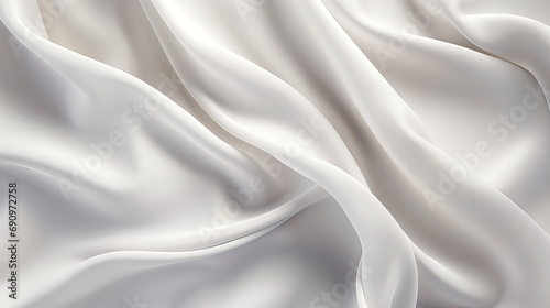A close up of a white satin cloth, abstract background, luxury fabric design 