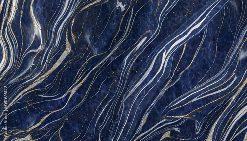 Niebieskie tło abstrakcyjne do projektu, marmur, krzywa tekstura i wzór w kształcie fal 