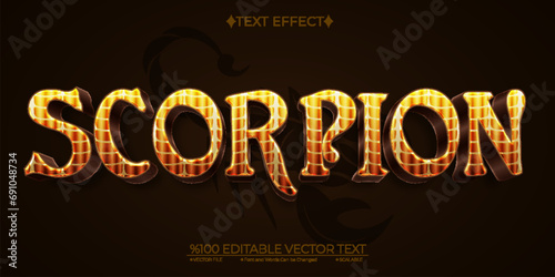 Wild Scorpion Editable Vector 3D Text Effect
