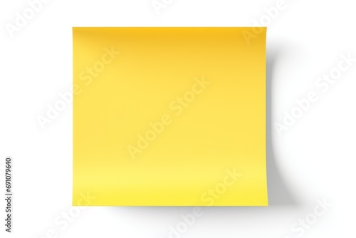 Yellow sticky post it note isolated on transparent or white background