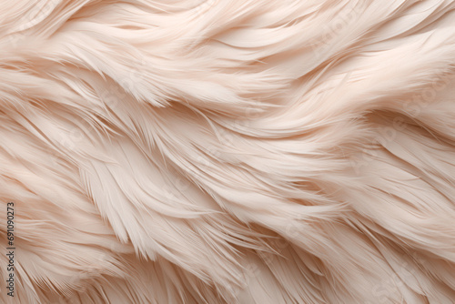 abstract fur background, concept color of the year 2024 Peach Fuzz. AI Generated