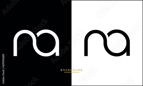 NA or An Alphabet letters logo monogram