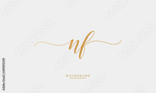 NF or FN Alphabet letters logo monogram