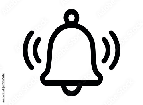 BELL ICON. PICTOGRAM NOTIFICATION BELL RINGING 