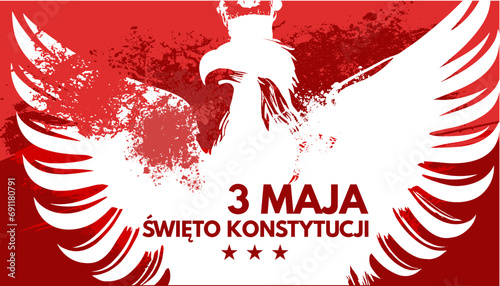 święto konstytucji 3 maja - baner, ilustracja wektorowa