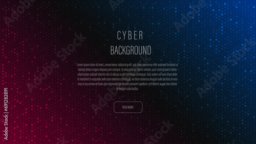Abstract cyber background. Neon colors gradient background. Graphic concept for design.