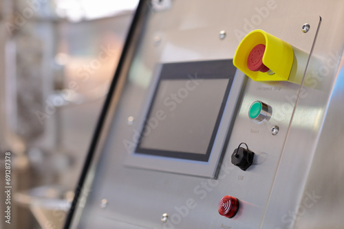 modern industrial touchscreen control panel