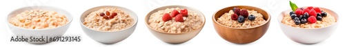 a bowl of berry porridge, oatmeal.