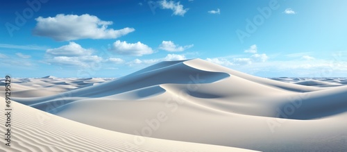White sand dunes in desert