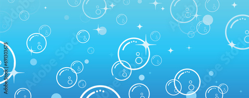 cute background with flying soap bubbles 