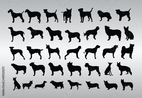 Free Vector Dogs Silhouettes Collection