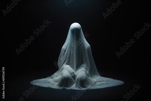Ghost figure symbolizing online communication breakdown