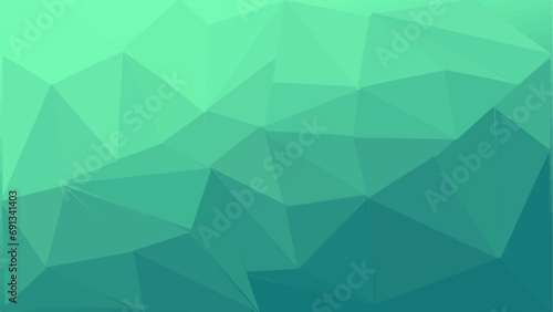 Green Abstract Low Poly with triangle shapes Design. Modern Green mosaic with textured overlap layer background. The background for the web site, the texture of triangulation.