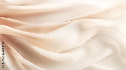 Light beige silk background. Vanilla background, silk drapery.