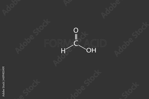 Formic acid molecular skeletal chemical formula