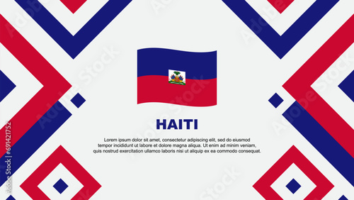 Haiti Flag Abstract Background Design Template. Haiti Independence Day Banner Wallpaper Vector Illustration. Haiti Template