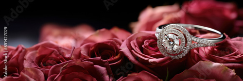 Valentines Day Celebration, Couples Honor Love with Elegant Sparkling Diamonds