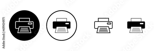 Printer icons set. print icon. Fax vector icon.