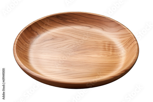 empty wooden plate for mockup food PNG isolated on white transparent background