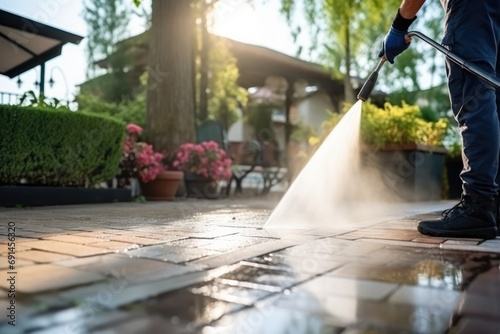 Patio Makeover Using Highpressure Water Jet Washer