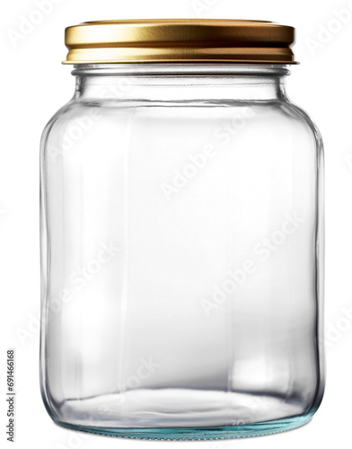 Glass jar isolated on transparent background