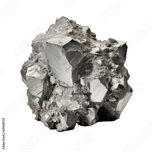 Cluster of osmium crystals with their distinct heavy metallic luster