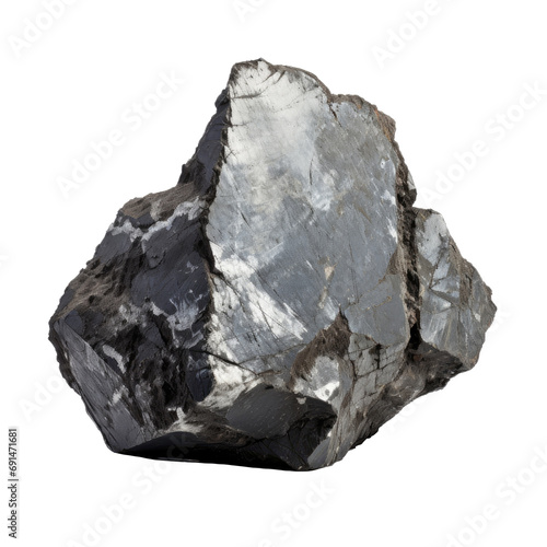 Raw rhenium chunk exhibiting its unique metallic luster and dark color contrast