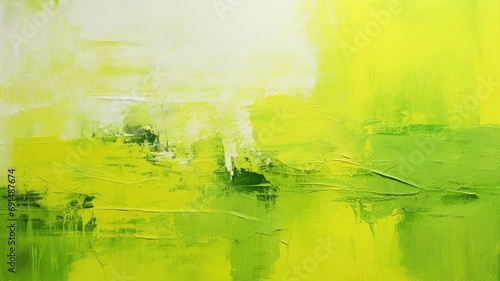明るい黄緑の油絵背景_1
